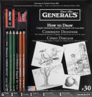 General's G30K Learn To Draw Now! How to Draw Kit; Learn the basics of drawing that the professionals use by completing step-by-step projects; UPC 044974000307 (GENERALSG30K GENERALS-G30K LEARN-TO-DRAW-NOW!-G30K ARTWORK DRAWING) 