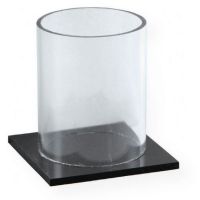 Generic RACK27 Acrylic Display Cup with Base; Base is 4" square; Cup is 4.25"h; The base has adhesive on the bottom to stick to a shelf or countertop; Shipping Weight 1.00 lb; Shipping Dimensions 4.25 x 4.00 x 4.00 inches; UPC 088354119319 (GENERICRACK27 GENERIC-RACK27 ORGANIZER RETAIL) 