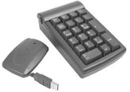 Genovation 637Wireless USB Numeric Keypad, 21 Keys, Dark Gray (GENOVATION637, GENOVATION 637)