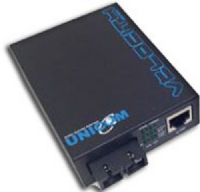 Unicom GEP-5301TF-C Tri-Speed Gigabit Converters, Conforms to IEEE 802.3 10/100/1000Base-T and IEEE 802.3 1000Base-SX/LX Gigabit Ethernet standards, Converts between UTP cabling and FiberOptic cabling, Fiber cabling connectivity up to 10Km, One RJ-45 connector, Auto-MDI/MDIX for UTP port, Auto full- or Half-duplex operation mode for UTP Port, Uses store-and-forward switching to separate collision domains (GEP-5301TF-C GEP5301TFC GEP 5301TF C) 