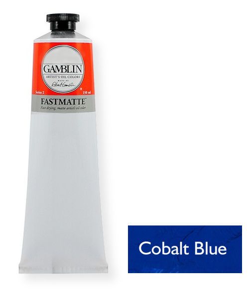 Gamblin GF2220 FastMatte Alkyd Oil Paint 150 ml Cobalt Blue; FastMatte colors give painters a palette of alkyd oil colors; Thin layers will be touch-dry and ready to be painted over in 24 hours UPC 729911222201 (GF-2220 G-F2220 GF2-220 GF22-20 GF222-0 GAMBLIN-GF2220)
