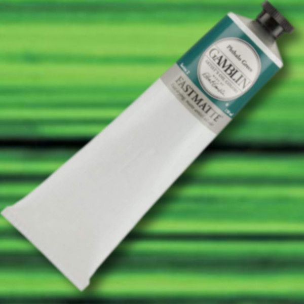 Gamblin GF2540 Artists' Grade FastMatte, Alkyd Oil Paint 150ml Phthalo Green; FastMatte colors give painters a palette of alkyd oil colors; Thin layers will be touch-dry and ready to be painted over in 24 hours; Ideal for underpainting, for plein air, and for any painter whose materials do not keep up with the pace of their painting;  Colors dry to a matte surface with a beautiful tooth and a deep, soft luster; UPC 729911225400 (GAMBLINGF2540 GAMBLIN GF2540 GF 2540 GAMBLIN-GF2540 GF-2540)