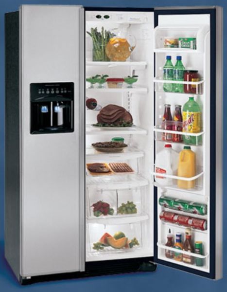 Frigidaire GHSC39ETES Side-by-Side Counter-Depth Refrigerator with 7 Button Clean Touch Dispenser & Accepts Custom Door Panels, Panel Ready / Stainless Steel Trim, Illuminated Dispenser Paddles, 1 Fixed Clear Condiment Bin, 1 Fixed Clear Gallon Door Bin, 1 SmartFit Glass Shelf, 2 Adjustable Clear 2-Liter Door Bins, 2 Clear Crispers, Backlit Control Panel, Clear Fresh Lok Meatkeeper, Clear Tall Bottle Retainer (GHSC-39ETES GHSC 39ETES)