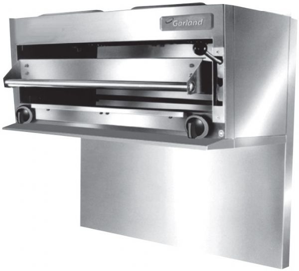 Garland GIR60 Infra-Red Salamander Broiler, Gas, Replaced BXRX60; Stainless steel top front, sides, backsplash, and bottom with heat shield; 1/2