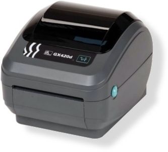 Zebra Technologies GK42-202211-000 Model GK420 Barcode Printer with USB, Ethernet, Dispenser; Print methods: Thermal transfer or direct thermal; Programming language: EPL and ZPL are standard construction: Dual-wall frame; Tool-less printhead and platen replacement; OpenACCESS for easy media loading; Quick and easy ribbon loading; Auto-calibration of media; UPC 641599200459 (GK42202211000 GK42-202211000 GK42202211-000 GK42-202211-000)