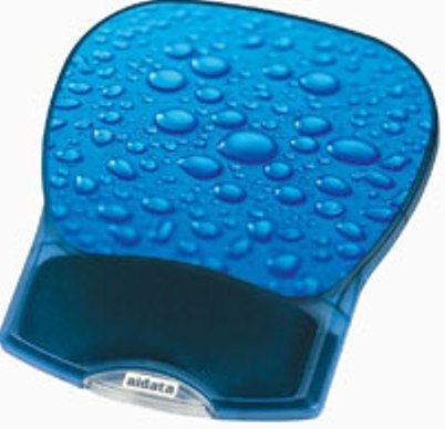 Aidata GL012D Deluxe Gel Mouse Pad Wrist Rest, Water Drop, Soft cushion gel and silky smooth wrist rest provides computing comfort, Colored micro-structured surface or polyester surface for precise tracking, Non-skid backing keeps pad in place, Size 254 x 217 x 30 mm (10˝ x 8.55˝ x 1.18˝) (GL-012D GL 012D GL012-D GL012)