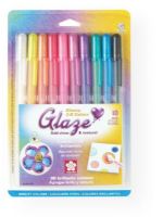 Glaze 38370 3D Glossy Pen 10-Pack; Pen offers 3-D raised lines and glossy lettering; Perfect for rubber-stampers, scrapbookers who want to create a 3-D, raised effect on any nonporous surface; AP non-toxic and water resistant; Set includes 10 pens: Clear, Yellow, Orange, Red, Pink, Rose, Purple, Green, Blue, Black; Colors subject to change; ; Shipping Weight 0.5 lb; Shipping Dimensions 6.00 x 6.00 x 0.5 in; UPC 053482383703 (GLAZE38370 GLAZE-38370 SCRAPBOOKING DRAWING) 