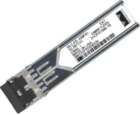 Cisco GLC-FE-100LX= SFP mini-GBIC Transceiver Module, 100Base-LX, LC single mode, Plug-in module, up to 6.2 miles, 1310 nm, for Catalyst 2960 2960-24 2960-48 2960G-24 2960G-48 2960S-24 2960S-48 3560 3560-12, IEEE 802.3 and 802.3ah compliant, 2.2 x 0.3 x 0.5 in, Fast Ethernet Data Link Protocol, 1310 nm Optical Wave Length, 1.2 miles Max Transfer Distance, IEEE 802.3, IEEE 802.3ah Compliant Standards, UPC 746320980546 (GLC-FE-100LX= GLC FE 100LX= GLCFE100LX=)