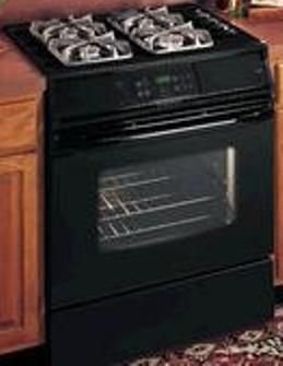 Frigidaire GLCS376CB Dual Fuel Slide In Self Cleaning Range 30", Speedbake; Black, 13,000 BTU Sealed Power Plus Burner, 5,000 BTU Sealed Burner, 9,100 BTU Sealed Burners, Porcelain Broiler Pan and Grille, Vari-Broil - 2 Position Hi / Lo, Gas-on-Ceramic Glass Cooktop, Linear Flow Gas Valves With Removable Knobs (GLCS376C-B GLCS376C B GLCS376C GLCS376A) 