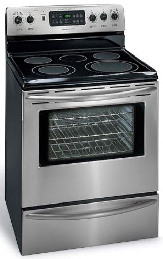 Frigidaire GLEFZ384GC Electric Range with 5 Elements, Ceramic Smoothtop Surface, 5.4 cu. ft. Self-Clean Oven, Electronic Oven Control and Storage Drawer, 1-6
