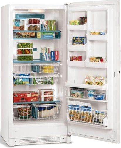 Frigidaire GLFH21F8HW Frost Free 20.5 Cu.Ft. Large Upright Freezer, White, Enhanced Directional Airflow Port, Enhanced Interior Lighting, Lock with Pop-Out Key, Power On Light, Precision Set Digital Control, Smooth Arc Door with Color-Coordinated Steel Handle and Hidden Hinge (GLF-H21F8HW GLFH21F8H GLFH21F8)