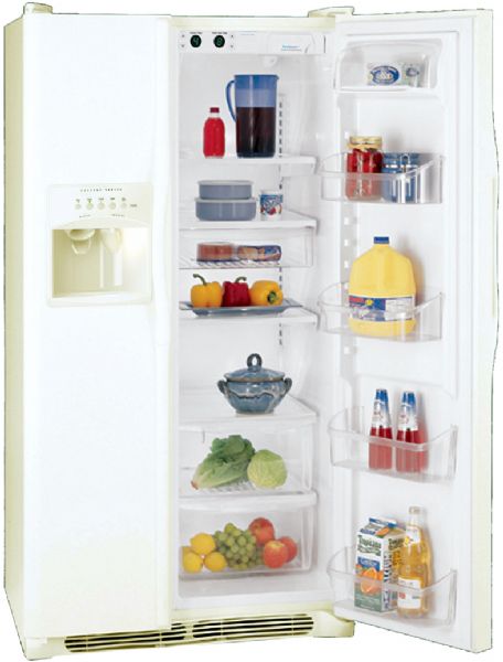 Frigidaire GLHS36EEQ Side by Side Refrigerator, 22.6 Cu. Ft. 5 Button Clean Touch Dispenser: Bisque, UltraSoft Doors and Handles, 2 Adjustable Clear Gallon Door Bins, 2 Fixed Clear 2-Liter Door Bins (GLHS 36EEQ GLHS-36EEQ GLHS36EE)