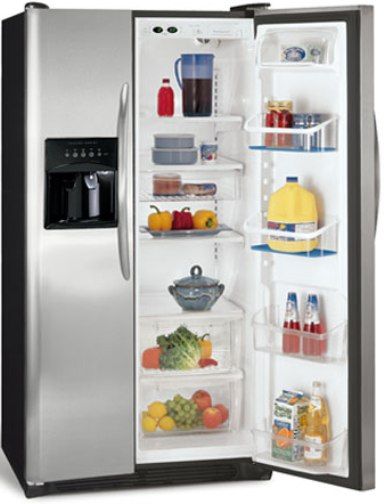 Frigidaire GLHS36EJSB Gallery Series 22.6 Cu. Ft. Standard Depth Side by Side Refrigerator, Stainless Steel, UltraSoft EasyCare Genuine Stainless Steel Doors, UltraSoft Stainless Steel Handles, 5 Button Clean Touch Dispenser, Replaced GLHS38EGSB GLHS38EFSB GLHS38EESB GLHS38EDSB GLHS38ECSB GLHS38EBSB GLHS38EASB (GLHS36EJS GLHS36EJ GLHS36E GLHS36)
