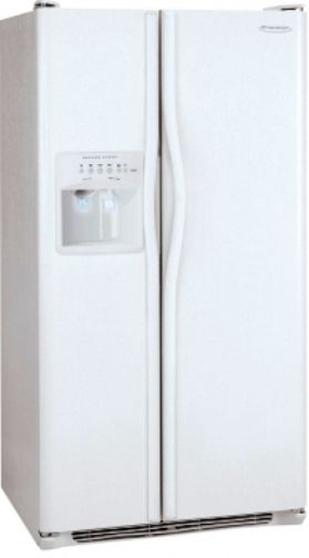 Frigidaire GLHS68EGPW Standard Deph 26 Cu. Ft. Side-by-Side Refrigerator - Pearl White; 6 Button Clean Touch Dispenser, Illuminated Dispenser Paddles, 2 Clear Crispers, 2 Fixed Clear 2-Liter Door Bins, 2 Humidity Controls (GLH-S68EGPW GLHS68EGP GLHS68EG GLHS68E)