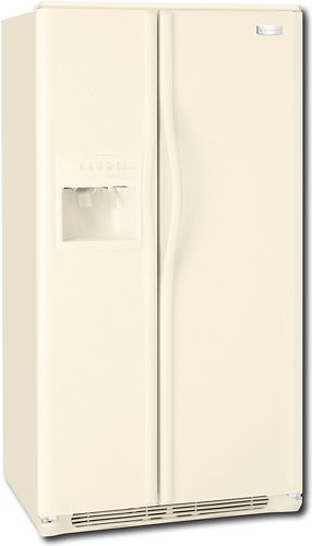 Frigidaire GLHS66EJQ Standard Depth 26 Cu. Ft. Side by Side Refrigerator, Bisque, UltraSoft Color-Coordinated Textured Doors, UltraSoft Handles, 5 Button Clean Touch Dispenser, 2 Adjustable Clear Gallon Door Bins, 2 Fixed Clear 2-Liter Door Bins, 2 Humidity Controls, 3 SpillSafe Glass Shelves (GLH-S68EJQ GLHS-68EJQ GLHS68EJ GLHS68)