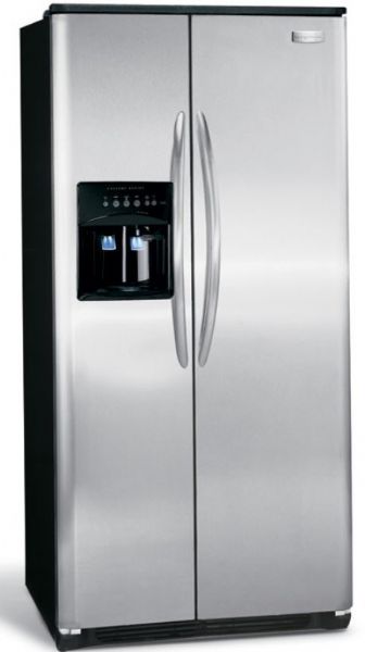Frigidaire GLHS69EHPB Freestanding Side-by-Side Refrigerator with SpillSafe Glass Shelves, 7 Button Clean Touch Dispenser, 2 Humidity Controls and Tri-Level Lighting, Pearl Black, 7 Button Clean Touch Dispenser with Lock, Crushed/Cubes/Water/Extra Ice/Extreme Freeze, Illuminated Dispenser Paddles, 3 SpillSafe Glass Shelves, 2 Clear Crispers, 2 Humidity Controls, Tri-Level Lighting, White Can Dispenser/ Wine Rack (GLHS-69EHPB GLHS 69EHPB)