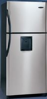 Frigidaire GLRT218WDK Top Freezer Refrigerator, 20.6 Cu. Ft., Water Through-the-Door Dispenser, 4 Half-Width Glass Shelves, Stainless Steel w/ Reverse Swing Door (GLRT-218WDK GLRT218 WDK 218WDK) 
