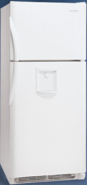 Frigidaire GLRT218WDS 20.6 Cu. Ft. Top Freezer Refrigerator with Water Through-the-Door Dispenser & 4 Half-Width Glass Shelves: White (GLRT-218WDS GLRT 218WDS 218WDS)