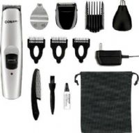 Conair GMT189GB All-in-One 13-Piece Beard and Mustache Trimmer, Cordless/rechargeable, Powerful stainless steel blades, Multi-use handle, Hair trimming blade, Detailing blade, Shaving foil, Ear/nose hair trimmer, 3 jawline combs, 5-position adjustable comb, Mustache comb, Cleaning brush, Lubricating oil, Adapter, UPC 074108207029 (GM-T189GB GMT-189GB GMT 189GB GMT-189-GB)  