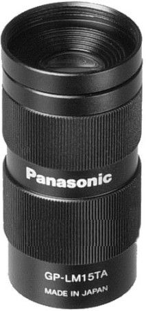 Panasonic GP-LM15TA Telephoto Lens for Micro Head Cameras, Work with GP-KS1000 GP-KS1000E GP-KS162HD GP-KS162HDE GP-KS822H GP-KS822HE GP-KS822CU GP-KS822CUE GP-KS822CU/15 and WV-NF284, 15 mm Telephoto Lens for Micro Head Cameras; Field of View 23.5 Degrees Horizontal & 17.7 Degrees Vertical (GPLM15TA GP LM15TA GPLM15 GP-LM15 GPLM-15)