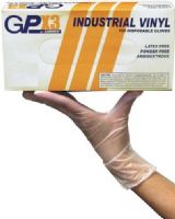 Ammex GPX3 GPX346100 Large Powder Free Industrial Vinyl Gloves, Clear, Beaded Cuff, Latex Free, Utilizing thinwall technology for high levels of dexterity, 105 +/- 5 mm Width, 240 +/- 10 mm Length, 100 gloves per box, UPC 697383942616 (GPX-346100 GPX 346100 GPX346-100) 