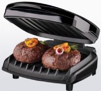 George Foreman GR10B The Champ Grill, UPC 082846033732, 36 Sq. In.cooks up to 2 servings, Patented sloped design for healthier cooking, Double nonstick coating provides added durability, Signature Foreman heating elements for even heat & faster temperature recovery, Preheat indicator light for added convenience (GR-10B GR 10B GR10 Salton Applica) 