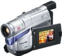 JVC GR-AXM18US Remanufactured Compact VHS Camcorder, 2.5" diagonal LCD color monitor, 1/6" 320,000 pixel CCD, Black-and-white viewfinder, 20X optical zoom, 800X digital hyper zoom, 2.2mm to 44.0mm focal length, F1.8 to F3.0 f-stop, Picture stabilizer, 11 digital special effects, Digital time base corrector, Digital chroma noise reduction (GR-AXM18US GR-AXM18U GR-AXM18 GR AXM18US AXM18U AXM18 GRAXM18US GRAXM18U GRAXM18) 