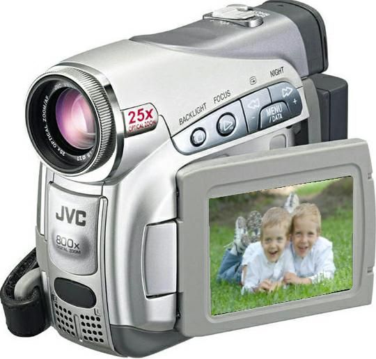 JVC GR-D250 Compact Series Mini DV Camcorder, 25X Optical Zoom, 1/6-inch 680,000 Pixel CCD, LCD 2.5