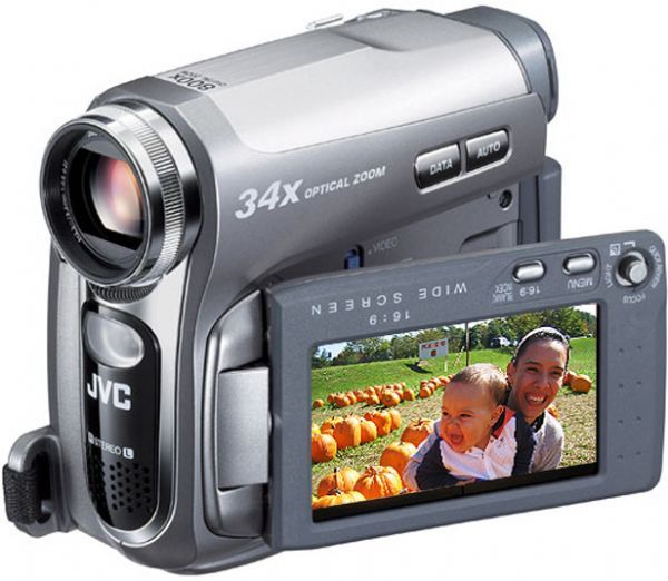 JVC GR-D770 High-Band Digital Mini DV Camcorder, Color Viewfinder and 2.7 inches Widescreen LCD Screen, 1/6-inch, 680k pixel CCD, 34x Optical Zoom/800x Digital Zoom, 2.7 inches Wide LCD, Color Viewfinder, DV In/Out, Memory Card Slot for SD/MMC, Powerful Optical, Zoom, 16:9 Wide Mode-High Quality, Digital Still Function (GRD770 GR D770 GR-D770-US GR-D770US)