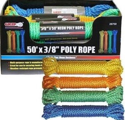 GRIP On Tools 28755 Poly Rope 50' x 3/8