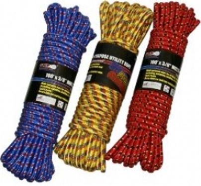 GRIP On Tools 28766 Multi-Colored Rope 100' X 3/8