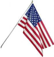 GRIP On Tools 78306 American Flag Pole Kit, Heavy-duty adjustable cast 6' aluminum pole, Heavy-duty American Flag, UPC 097257783060 (GRIP78306 GRIP-78306 78-306 783-06)  