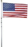 GRIP On Tools 78316 American Flag Pole Kit, Add style to your outdoor setting with this handy telescoping flagpole, It extends from 5 to 16 feet and includes a decorative ball top mount and a lightweight but durable nylon 3-ft. x 5-ft. U.S. flag, Sturdy anodized aluminum construction, Hardware included, UPC 097257783169 (GRIP78316 GRIP-78316 78-316 783-16)  