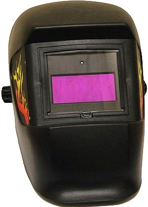 GRIP On Tools 85205 Auto Darkening Welding Helmet, Lightweight and durable nylon helmet shell with ratchet head gear, On/off switch with filter lens protects you from UV and IR light, Size 7