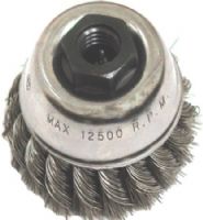 GRIP On Tools 86006 Knotted Cup Wire Brush 3", Carbon steel 3" x 5/8" - 11 arbor size, Highly specified wire grades constructed with internal holding plate to ensure consistency and safety, Constructed for even balance which provides smooth performance, .023 wire gauge - wire is 100% inspected to meet quality specifications, UPC 097257860068 (GRIP86006 GRIP-86006 86-006 860-06)   