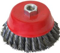 GRIP On Tools 86008 Knotted Cup Wire Brush 4", Highly specified wire grades constructed with internal holding plate to ensure consistency and safety, Constructed for even balance which provides smooth performance, UPC 097257860082 (GRIP86008 GRIP-86008 86-008 860-08)   