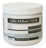 Grumbacher 52616 Modeling Paste 16 oz; For texture effects; Ready-to-use paste with excellent adhesive qualities; Shape and texture when wet; Cut, carve, and sand when dry; Makes acrylic colors more viscous, translucent, matte, and slower drying; Shipping Weight 1.00 lb; Shipping Dimensions 3.50 x 3.50 x 5.00 inches; UPC 014173355911 (GRUMBACHER52616 GRUMBACHER-52616 MODELING PAINTING MEDIUM) 