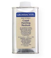 Grumbacher 5878 Copal Painting Medium 236ml; A resinous painting medium for glazing and wet-in-wet techniques, made from highest grade synthetic alkyd resin, stand oil, and Grumtine; Facilitates thin fluid passages, as well as heavy impasto; Shipping Weight 1.00 lb; Shipping Dimensions 2.50 x 2.50 x 5.25 inches; UPC 014173356536 (GRUMBACHER5878 GRUMBACHER-5878 PAINTING) 