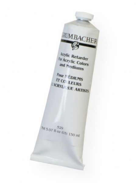 Grumbacher GB529 Acrylic Retarder Medium; Colorless acrylic medium that slows drying time; Can be mixed into acrylic paint or brushed directly onto the support and painted over; Ideal for detailed blending work; 150ml/5 oz; Shipping Weight 0.37 lb; Shipping Dimensions 6.5 x 1.88 x 1.88 in; UPC 014173355959 (GRUMBACHERGB529 GRUMBACHER-GB529 MEDIUM)