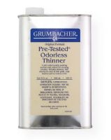 Grumbacher GB56532 Pre-Tested Odorless Paint Thinner 32 oz; Crystal clear, organic solvent for thinning oil colors, cleaning brushes, and painting accessories; Shipping Weight 1.14 lb; Shipping Dimensions 4.5 x 1.5 x 7.25 in; UPC 014173356291 (GRUMBACHERGB56532 GRUMBACHER-GB56532 PRE-TESTED-GB56532 PAINTING) 