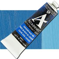 Grumbacher Academy T03911 Oil Paint, 150ml, Cerulean Blue Hue; Quality oil paint produced in the tradition of the old masters; The wide range of rich, vibrant colors has been popular with artists for generations; Transparency rating: T=transparent, ST=semitransparent, O-opaque, SO=semi-opaque; Dimensions 2.00" x 2.00" x 6.5"; Weight 0.42 lbs; UPC 014173353740 (GRUMBACHER ACADEMY ALVIN T03911 GBT03911 CERULEAN BLUE HUE) 