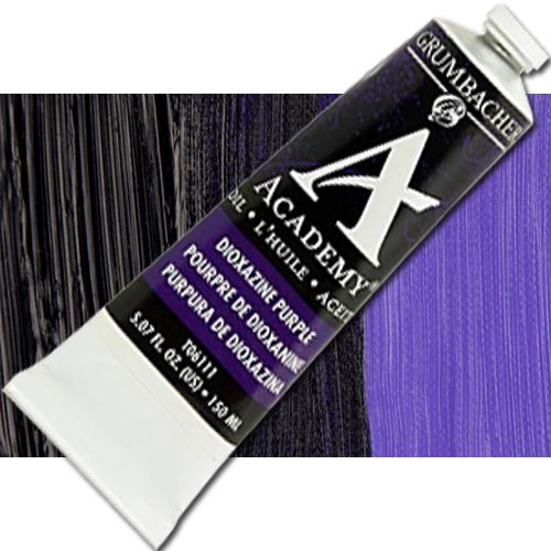 Grumbacher Academy T06111 Oil Paint, 150ml, Dioxazine Purple; Quality oil paint produced in the tradition of the old masters; The wide range of rich, vibrant colors has been popular with artists for generations; Transparency rating: T=transparent, ST=semitransparent, O-opaque, SO=semi-opaque; Dimensions 2.00