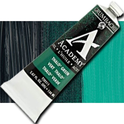 Grumbacher T205 Academy, Oil Paint, 37ml, Phthalo Green Blue Shade; Quality oil paint produced in the tradition of the old masters; The wide range of rich, vibrant colors has been popular with artists for generations; 37ml tube; Transparency rating: ST=semitransparent; Dimensions 3.25