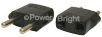 PowerBright GS-104 Flat/Round/Australian Input to 2 Round Pins Output Adapter (GS104 GS 104) 