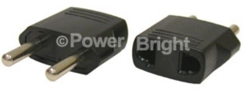 PowerBright GS-104 Flat/Round/Australian Input to 2 Round Pins Output Adapter (GS104 GS 104)