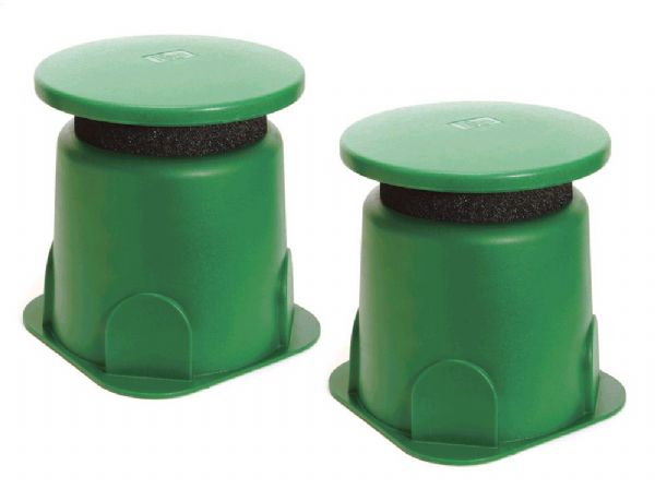 TIC GS5 Exterior Mini In-Ground 5-1/4'' Speakers (Pair), Shrub Green, Weatherproof Design, Non-Stick Fluoropolymer Sealed internal Cabinetry and Driver, Full Range 80W Drivers, True 360 Sound, 5.25