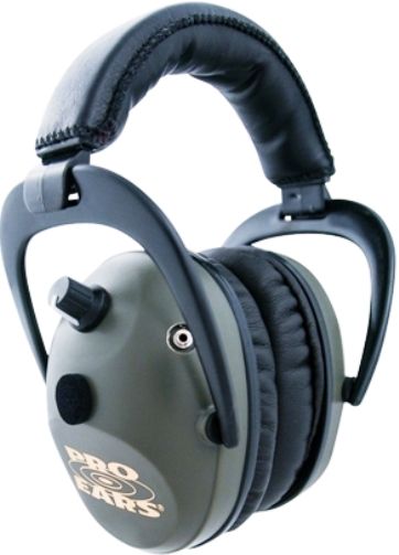 Pro Ears GS-P300-G Predator Gold Series Ear Muffs, Green; Lowest profile cup for maximum concealment; Light weight for extended hunting; Contoured cup for turkey, duck and bird hunting; Scanner compatible for motor sports spectators; Cup size is suitable for the youth shooter; Low weight makes this ideal for female shooters; UPC 751710109421 (GSP300G GSP300-G GS-P300G GS-P300)
