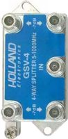 Holland Electronics GSV-4 Vertical Port Catv Cable Tv Drop Splitter, 5-1000 MHz. Bandwidth, 45 dB port-to-port isolation, 35 dB output return loss, Low intermodulation design, Double-Thick Plating, Enhanced Sub Band Performance, Capacitor Decoupled, 6 kV Survivability, 100% soldered backplate, Flat End F-ports, Weight 0.1 Lbs, UPC HOLLANDELECTRONICGSV4 (HOLLANDELECTRONICGSV4 HOLLAND ELECTRONIC GSV4 GSV 4 HOLLAND-ELECTRONIC-GSV4 GSV-4) 