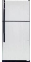 GE General Electric GTK18IBXBS Top-Freezer Refrigerator, 18.0 Cu. Ft. Total, 12.93 Cu. Ft. Fresh Food, 5.09 Cu. Ft. Freezer, 22.60 Sq. Ft. Shelf Area, Upfront Temperature Controls Control Type, 3 Total-Glass Fresh Food Cabinet Shelves, 2 Split Adjustable, 1 Full-Width Crisper drawers Fresh Food Cabinet Shelf Features, 2 Full-Width Fixed - 1 with Gallon Storage Fresh Food Door Bin, Clean Steel Color Appearance (GTK18IBX GTK-18IBX GTK 18IBX GTK18IBXBS GTK18IBX-BS GTK18IBX BS) 