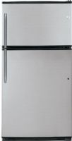 GE General Electric GTS21SCXSS Top Freezer Refrigerator, 21.0 cu. ft. Total, 14.9 cu. ft. Fresh Food, 6.1 cu. ft. Freezer, 24.5 cu. ft. Shelf Area, Illuminated Upfront Temperature Controls, 4 Glass Cabinet Shelves, 4 Split Cabinet Shelves - Adjustable, 4 Resistant Cabinet Shelves - Spillproof, 2 Adjustable Humidity Vegetable/Fruit Crispers, 1 Full Width Wire -2 Positions Wire Freezer Compartment Shelves, Stainless Steel Color (GTS21SCXSS GTS21SCX-SS GTS21SCX SS GTS-21SCX GTS 21SCX) 